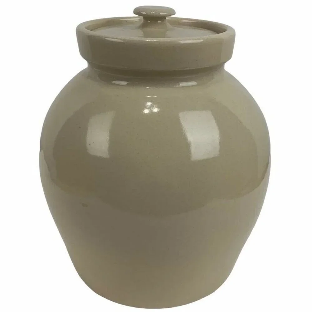 Paul Storie Pottery Large Pinecone Canister‎ w/ Lid Marshall TX Glazed Rustic
